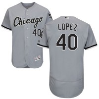 Chicago White Sox #40 Reynaldo Lopez Grey Flexbase Authentic Collection Stitched MLB Jersey