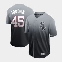 Nike Chicago White Sox #45 Michael Jordan Black Fade Authentic Stitched MLB Jersey