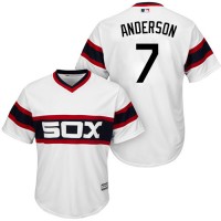 Chicago White Sox #7 Tim Anderson White New Cool Base Alternate Home Stitched MLB Jersey