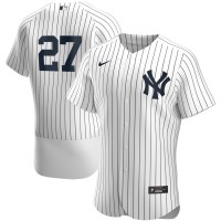 New York New York Yankees #27 Giancarlo Stanton Men's Nike White Home 2020 Authentic Player Team MLB Jersey