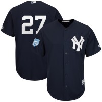 New York Yankees #27 Giancarlo Stanton Navy Blue 2019 Spring Training Cool Base Stitched MLB Jersey