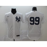 New York New York Yankees #99 Aaron Judge Men's Nike White Navy Home 2020 Authentic Player MLB Jersey