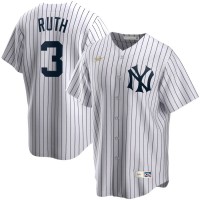 New York New York Yankees #3 Babe Ruth Nike Home Cooperstown Collection Player MLB Jersey White