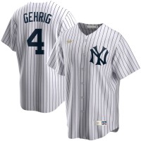 New York New York Yankees #4 Lou Gehrig Nike Home Cooperstown Collection Player MLB Jersey White