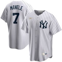 New York New York Yankees #7 Mickey Mantle Nike Home Cooperstown Collection Player MLB Jersey White
