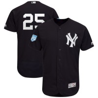 New York Yankees #25 Gleyber Torres Navy 2019 Spring Training Flex Base Stitched MLB Jersey