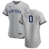 New York New York Yankees #0 Adam Ottavino Men's Nike Gray Road 2020 Authentic Player MLB Jersey