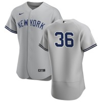 New York New York Yankees #36 Mike Ford Men's Nike Gray Road 2020 Authentic Player MLB Jersey