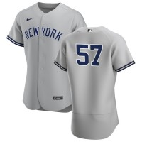 New York New York Yankees #57 Chad Green Men's Nike Gray Road 2020 Authentic Player MLB Jersey