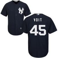 New York New York Yankees #45 Luke Voit Majestic Cool Base Jersey Navy