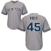 New York New York Yankees #45 Luke Voit Majestic Cool Base Jersey Gray