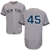 New York Yankees #45 Luke Voit Grey Flexbase Authentic Collection Stitched MLB Jersey