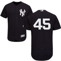 New York Yankees #45 Luke Voit Navy Blue Flexbase Authentic Collection Stitched MLB Jersey