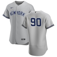 New York New York Yankees #90 Estevan Florial Men's Nike Gray Road 2020 Authentic Player MLB Jersey