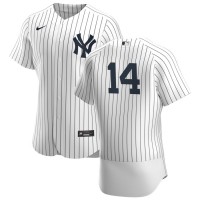 New York New York Yankees #14 Tyler Wade Men's Nike White Navy Home 2020 Authentic Player MLB Jersey