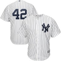 New York New York Yankees #42 Mariano Rivera Majestic 2019 Hall of Fame Cool Base Player Jersey White Navy