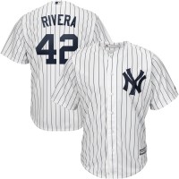 New York New York Yankees #42 Mariano Rivera Majestic Home 2019 Hall of Fame Cool Base Player Jersey White Navy