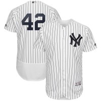 New York New York Yankees #42 Mariano Rivera Majestic 2019 Hall of Fame Authentic Collection Flex Base Player Jersey White Navy