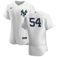 New York New York Yankees #54 Aroldis Chapman Men's Nike White Navy Home 2020 Authentic Player MLB Jersey