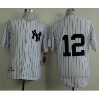 Mitchell And Ness 1996 New York Yankees #12 Wade Boggs White Throwback Stitched MLB Jersey
