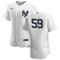 New York New York Yankees #59 Luke Voit Men's Nike White Navy Home 2020 Authentic Player MLB Jersey