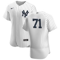 New York New York Yankees #71 Thairo Estrada Men's Nike White Navy Home 2020 Authentic Player MLB Jersey