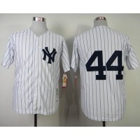 Mitchell And Ness 1977 New York Yankees #44 Reggie Jackson White Throwback Stitched MLB Jersey