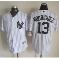 New York Yankees #13 Alex Rodriguez White Strip New Cool Base Stitched MLB Jersey