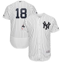 New York New York Yankees #18 Didi Gregorius Majestic 2019 Postseason Authentic Flex Base Player Jersey White Navy