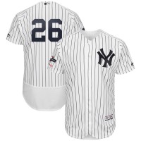 New York New York Yankees #26 DJ LeMahieu Majestic 2019 Postseason Authentic Flex Base Player Jersey White Navy