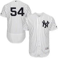 New York Yankees #54 Aroldis Chapman White Strip Flexbase Authentic Collection Stitched MLB Jersey