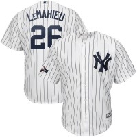 New York New York Yankees #26 DJ LeMahieu Majestic 2019 Postseason Official Cool Base Player Jersey White Navy
