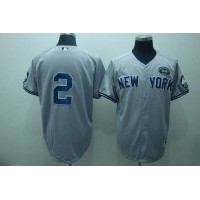 New York Yankees #2 Derek Jeter Grey GMS The Boss Stitched MLB Jersey