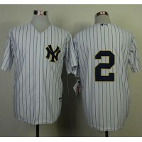 New York Yankees #2 Derek Jeter White Fashion Gold w/Commemorative Retirement Patch Stitched MLB Jersey