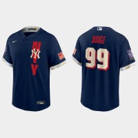 New York New York Yankees #99 Aaron Judge 2021 Mlb All Star Game Fan's Version Navy Jersey