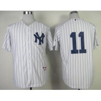 New York Yankees #11 Brett Gardner White Stitched MLB Jersey