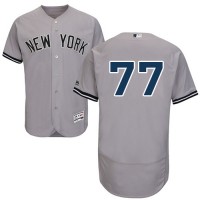New York Yankees #77 Clint Frazier Grey Flexbase Authentic Collection Stitched MLB Jersey