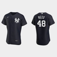 New York New York Yankees #48 Anthony Rizzo Men's Nike Black Authentic Alternate MLB Jersey