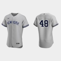 New York New York Yankees #48 Anthony Rizzo Men's Nike Gray Authentic Road MLB Jersey