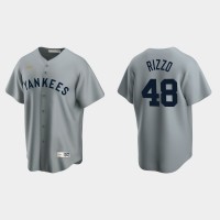 New York New York Yankees #48 Anthony Rizzo Men's Nike Gray Cooperstown Collection MLB Jersey