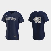 New York New York Yankees #48 Anthony Rizzo Men's Nike Navy Authentic MLB Jersey