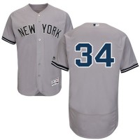 New York Yankees #34 J.A. Happ Grey Flexbase Authentic Collection Stitched MLB Jersey