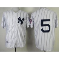 Mitchell And Ness 1939 New York Yankees #5 Joe DiMaggio White Throwback Stitched MLB Jersey