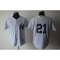 New York Yankees #21 Paul O'Neill White Cooperstown Stitched MLB Jersey