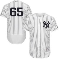 New York Yankees #65 James Paxton White Strip Flexbase Authentic Collection Stitched MLB Jersey