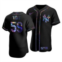 New York New York Yankees #59 Luke Voit Men's Nike Iridescent Holographic Collection MLB Jersey - Black