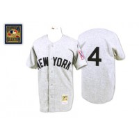 Mitchell And Ness 1939 New York Yankees #4 Lou Gehrig Grey Stitched MLB Jersey