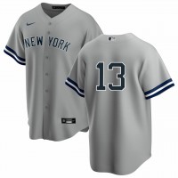 New York New York Yankees #13 Joey Gallo Men's Nike Gray Road MLB Jersey - No Name