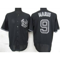 New York Yankees #9 Roger Maris Black Fashion Stitched MLB Jersey
