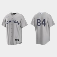 New York New York Yankees #84 Albert Abreu Men's Nike Gray 2021 Field of Dreams Game MLB Jersey